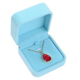 WEIXINDIY Velvet Necklace Pendant Gift Box Jewelry Box Jewelry Display 2.8 x 2.8 x 1.6 inches (Blue)
