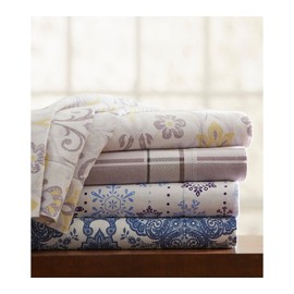 Pointehaven 200 GSM Flannel Sheet Set, Twin, Alpine Blue