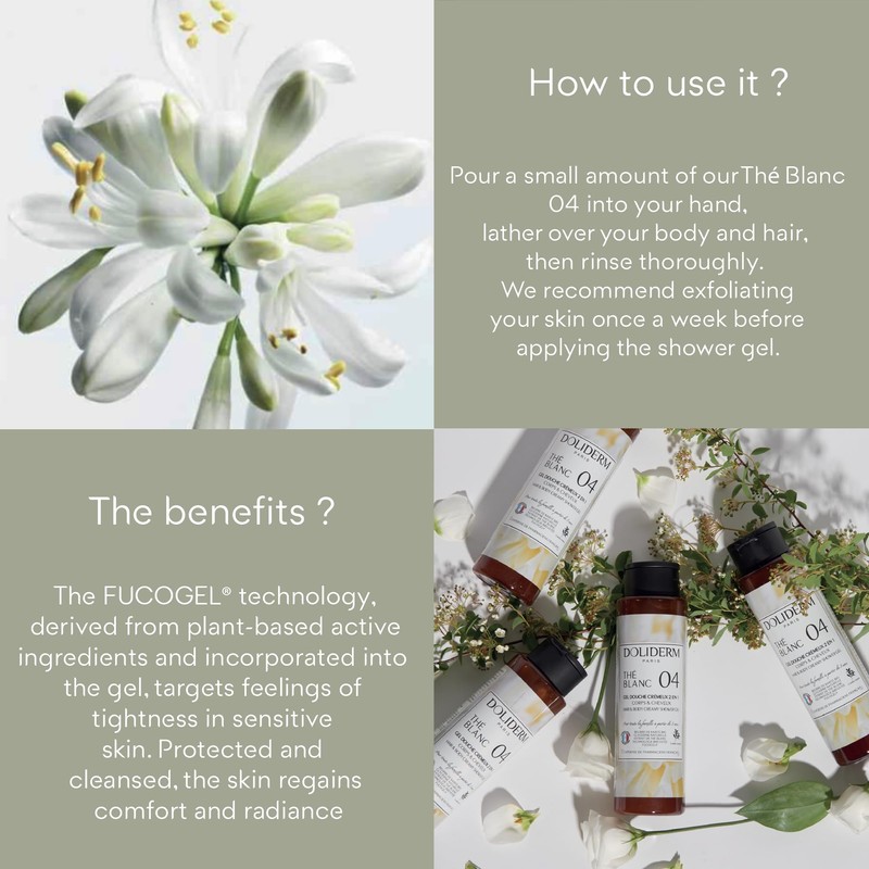 Doliderm Paris - Creamy Shower Gel, 33.8 Fl Oz (Jasmine