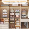 Yuyetuyo ﻿5 Tier Hanging Closet Organizer Separable Hanging Closet Shelves
