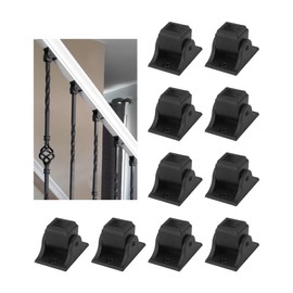 Sidasu 10-Pack Iron Baluster Swivel Shoes – Adjustable Angle Baluster Shoes with Screws, Fits 1/2" Square Stair Spindles, Premium Metal Base for Interior Staircase Railing Balusters