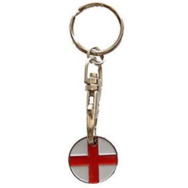 St Georges flag Trolley / Locker Coin Keyring