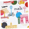 SHOWERORO Waterproof Peva Fabric Tablecloths Painting for Kids France Pattern