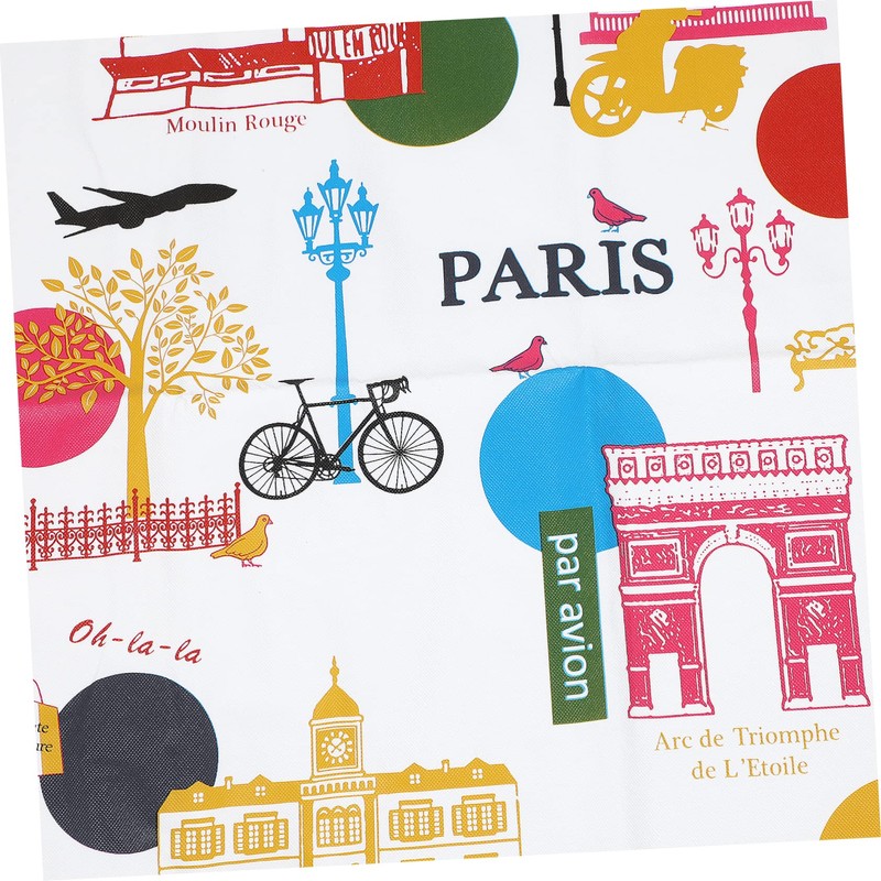 SHOWERORO Waterproof Peva Fabric Tablecloths Painting for Kids France Pattern