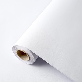 Dimcol White Contact Paper 15.7"x236" Peel and Stick Wallpaper, Matte White Wallpaper Self-Adhesive and Removable Decorative Contact Paper for Cabinets,Countertops,Shelve Wall