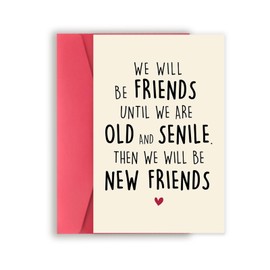 Asmallgf Happy Best Friend Birthday Card for Women, Friendship Card, BFF Bday Gifts for Bestie