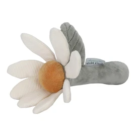 Little Dutch Grasping Toy Rattle Flower Fabric White (Green/White)