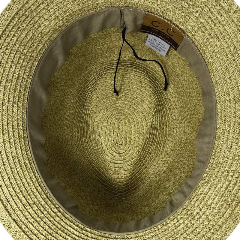 Funky Junque Multicolor Woven Fedora: Grey w/Thick Band