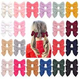 Jollybows 40PCS 2.8" Baby Girls Hair Bows Alligator Clips Woolen Hair Barrettes Hair Accessories for Little Girls Toddlers Teens Kids