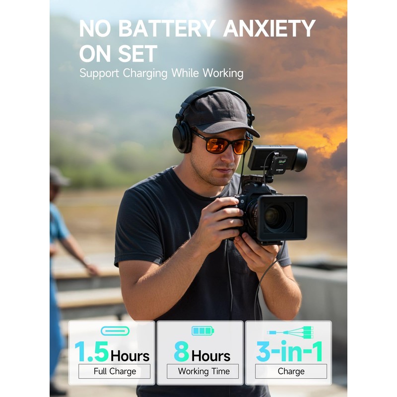 SYNCO Wireless Lavalier Microphone, G2(A2) 2.4G Dual Transmitter 48KHz 24Bit