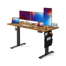 Marsail Standing Desk Adjustable Height, 55x24 Inch Electric Standing Desk with Storage Bag, Stand up Desk for Home Office Computer Desk Memory Preset with Headphone Hook