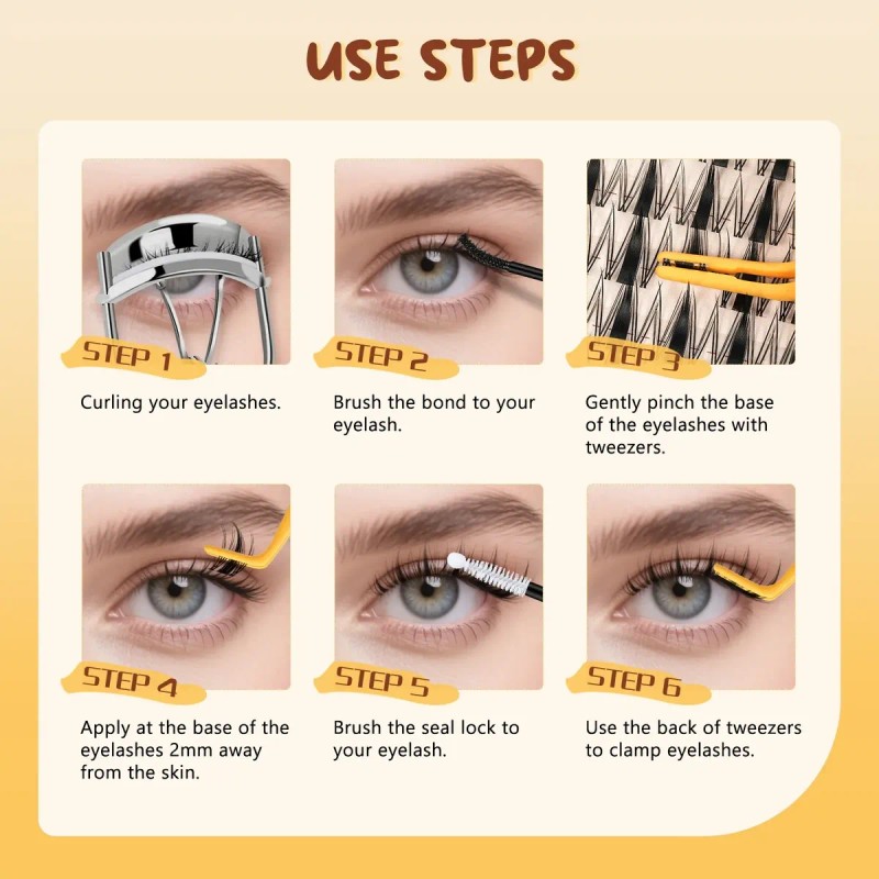 Extensiones De Pestañas Quewel Fairy, Pegamento No Incluido