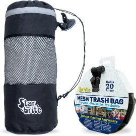 Star-Brite STAR BRITE Mesh Trash Bag with Locking Suction Cup & Litter Guard, Pn# 52074