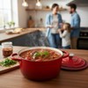 Trustmade 4.5 QT Cast Iron Dutch Oven, Enamel Coated Cookware