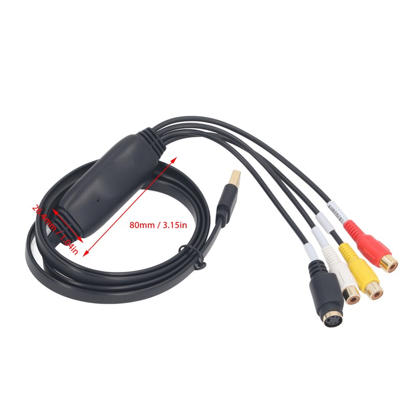 Video Capture Card USB to RCA S Video Converter Adapter
