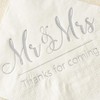 Crisky Servilletas de boda Mr Mrs Silver Cocktail Bebida Postre