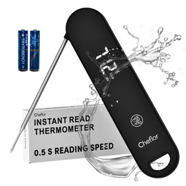 Meat Thermometer,0.5s Instant Read Temperature Thermometer,Digital Food Temperature Thermometer with VA Display,IP67 Waterproof for Cooking,BBQ,Grill,Smoker,Turkey,Candy,Outdoor&Kitchen Essentials