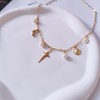 Rumgey Charm Necklace for Women - Dainty Gold Paperclip Moon