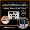 Tek Automotive Diesel Fuel Only Sticker – Twin Pack –