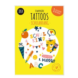Children's Tattoo Back to School, 3 Sheets of Tattoo, Gift Idea School Cone, Gifts Back to School, Party Bag Back to School, Stickers Children, Mal Me Colourful