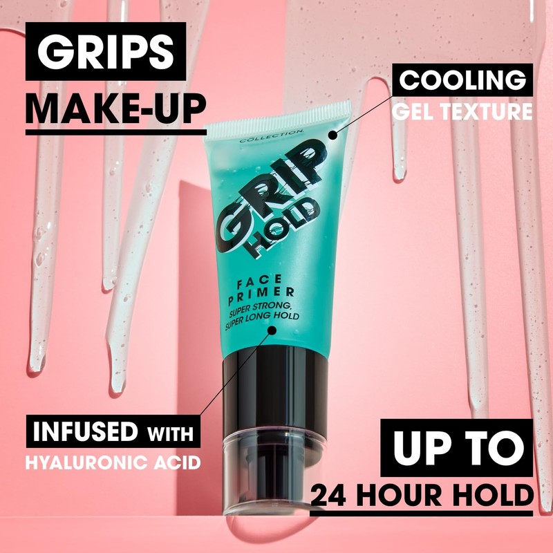 Collection Cosmetics Grip Hold Face Primer, Sticky and Strong, Infused