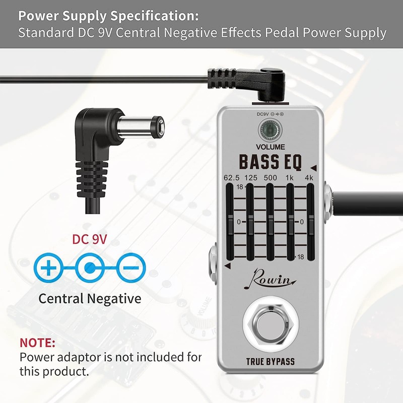 Rowin Bass EQ Pedal 5 Band Equalizer Pedals For Bass