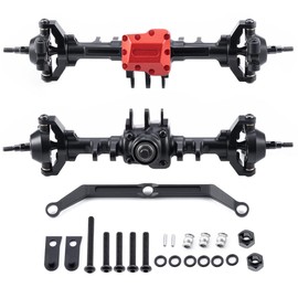 ZHRCFUN RC Axle Set CNC Standard/Extended Axle Set for 1/18 TRX4M RC Crawlers Car Upgrade Parts (Standard)