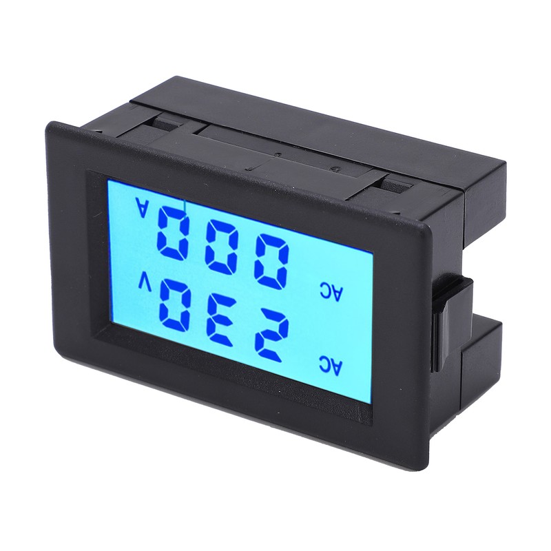 QH4835A LCD Dual Display Current Voltage Meter Electrical Digital Ammeter