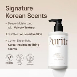 PURITO Locin Corporal Hidratante con Manteca de Karit para Piel Seca - Crema Corporal K-Beauty de Rpida Absorcin - Body Lotion Premium con Shea...    