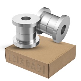 LDJXDADI Solid Billet Handlebar Riser Bushings Compatible with Harley Softail Dyna Sportster FXR FX 1984-2016 (Silver）