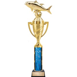 Fish Trophies - 13.2" Fishing Tournament Tuna Fish Trophy Great for Fishing Awards Prime