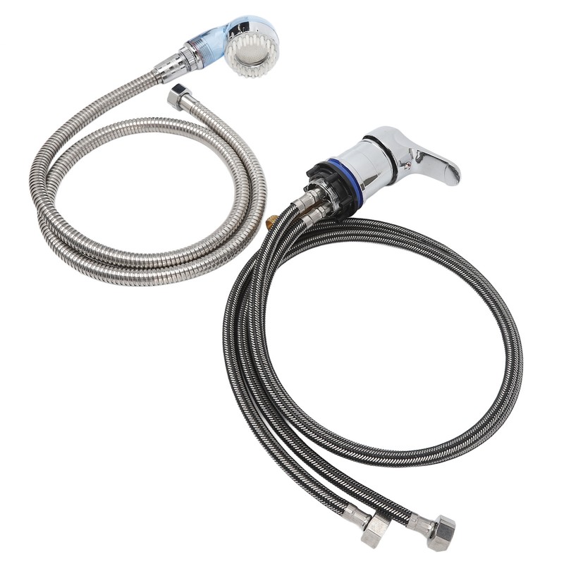 Shampoo Bowl Faucet Sprayer Kit 39.4in Hand Twist Faucet 47.2in