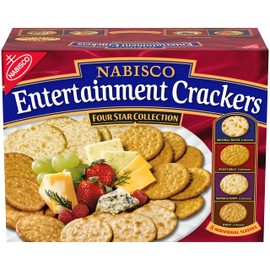 Nabisco Entertainment Crackers Variety Pack, Original Water, Vegetable, Pepper & Poppy, Wheat, 8 Individual Sleeves, 2 lb 8 oz