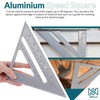 Aluminum Speed Square Layout Tool - 7" Multipurpose Rafter Square