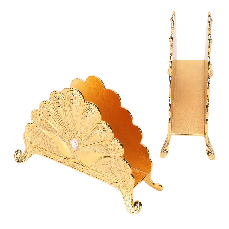 Napkin Holder Classical Metal Peacock Embossed European Style Table Tissue