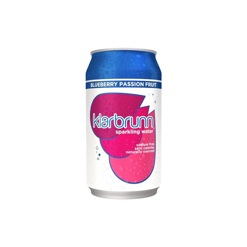 Klarbrunn Sparkling Water, Blueberry Passionfruit, 24 Pack