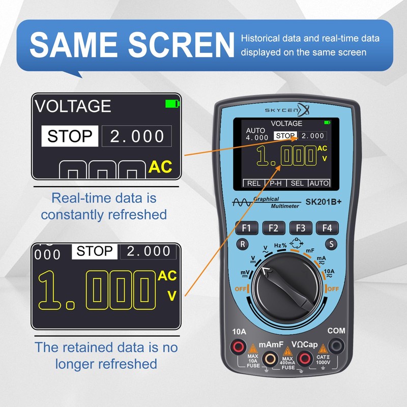 SK201B+ Intelligent Graphical Digital Oscilloscope Multimeter 2 in 1 SKYCENX
