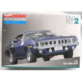 #2943 Monogram 1971 Hemi Cuda 1/24 Scale Plastic Model Kit,Needs Assembly