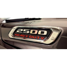2pack New 2500 Heavy Duty Emblems Left Right Side 3D Badges Black Hood Replacement for 2500 (Chrome)