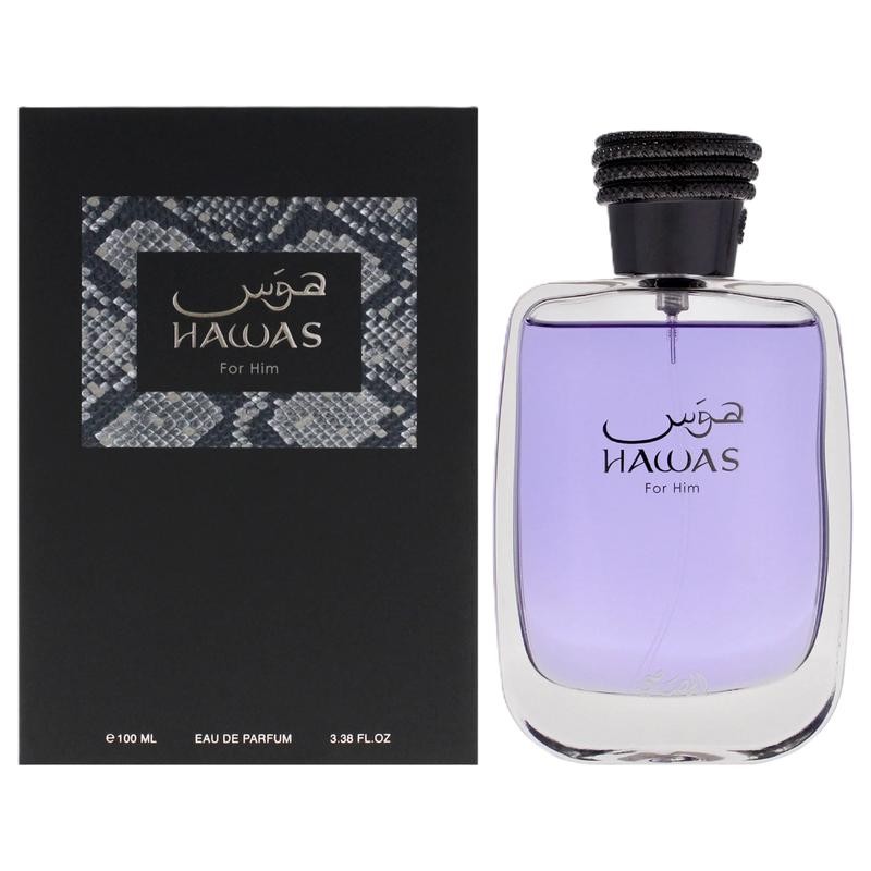 Rasasi Hawas for Men Eau de Parfum Spray, 3.4 Ounce