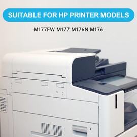 130A | CF350A CF351A CF352A CF353A| Black Cyan Magenta Yellow Toner Cartridge High Yield Compatible for HP Pro Color MFP M177fw M177 M176n M176 Laser Printers（4-Pack