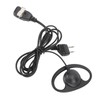 2 Way Radio Earpiece 2 Pin Plug D Shape Security