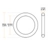 sourcing map Metric Nitrile Rubber O-Rings Seal Rubber 60 mm