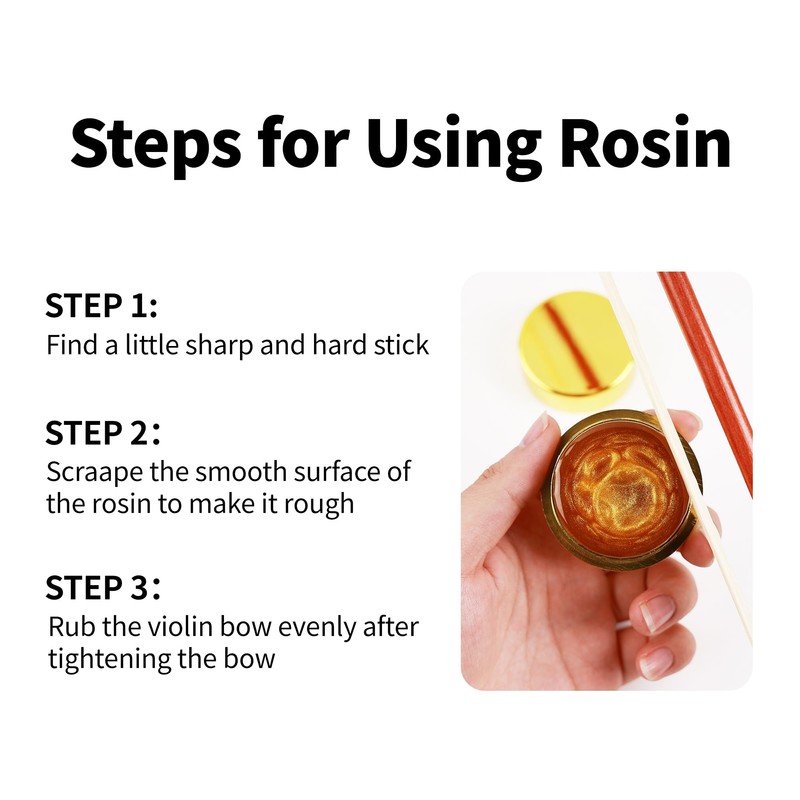 Violin Rosin,Round Natural Rosin for Violin,Viola,Cello,1- Pack