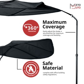 Cubicle Shade - Desk Shade for Cubicle to Block Light, Quick Install, No Tools Needed, Aircraft Grade Aluminium, UV-Resistant Fabric, 57.5x35x35 Inches, No Sag or Tilt, Protects Eyes