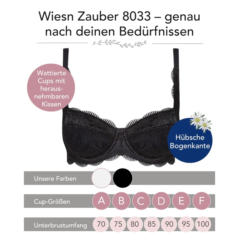Susa Women's Dirndl Bra - Balcony 90E