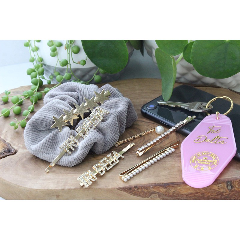 Delta Delta Delta - Sorority Hair Clips - 6/pack