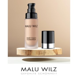 Malu Wilz Velvet Touch Foundation Very Deep Honey 30ml I Skincare Creme Make up für makellosen Teint I Kaschiert Unebenheiten, Augenringe, Fältchen