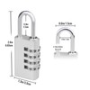 SISAV 4-Digit Aluminum Combination Padlock for Gym,School Lockers,Toolbox,Fence Gate,and Employee