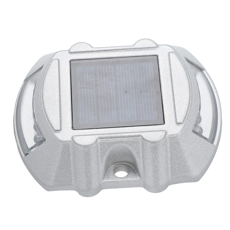 Solar Deck Lights Silver Aluminium Alloy High Brightness LED Solar